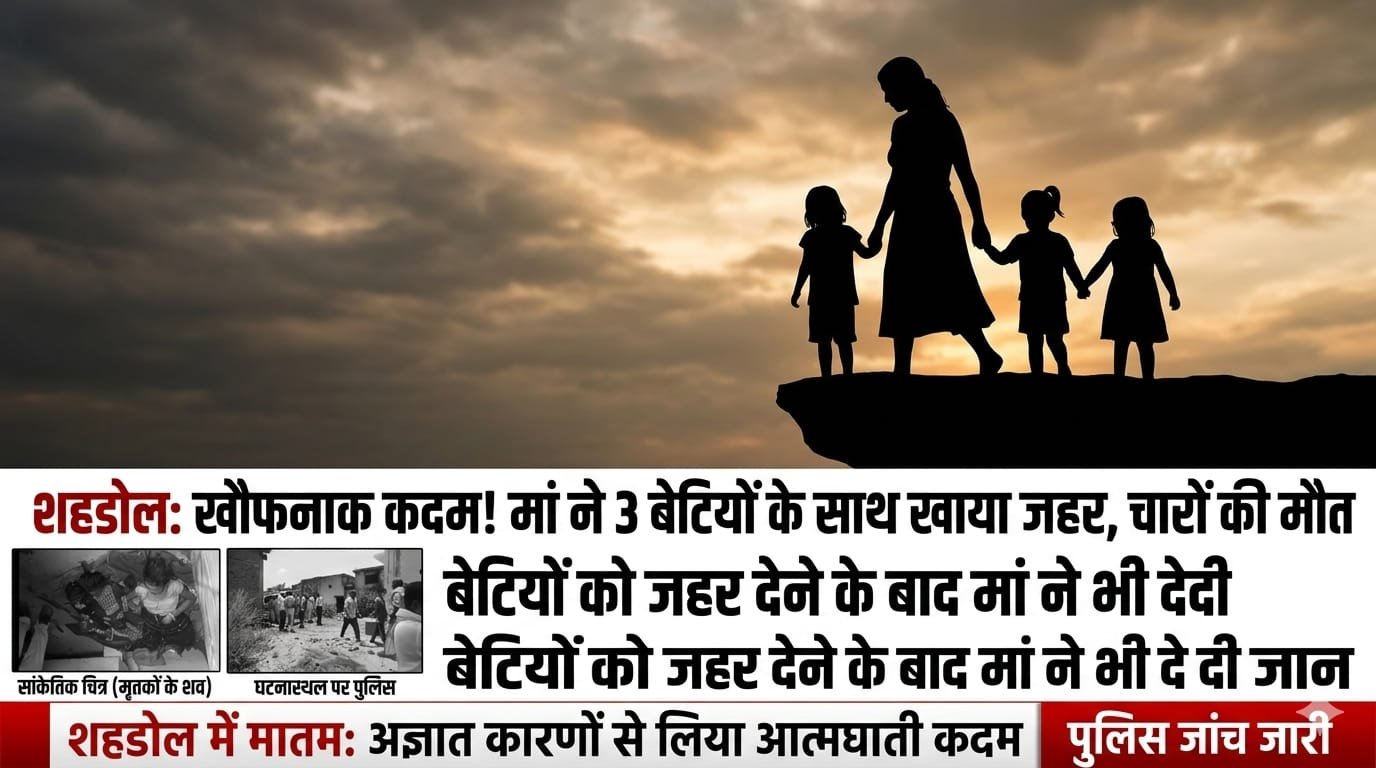 घर में आग लगाने के बाद मां ने तीन बेटियों को कीटनाशक दिया, इलाज के दौरान चारों की मौत